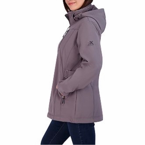 Women's ZeroXposur Plush-Lined Soft Shell Jacket size Small,Color SMOKE - Picture 2 of 3
